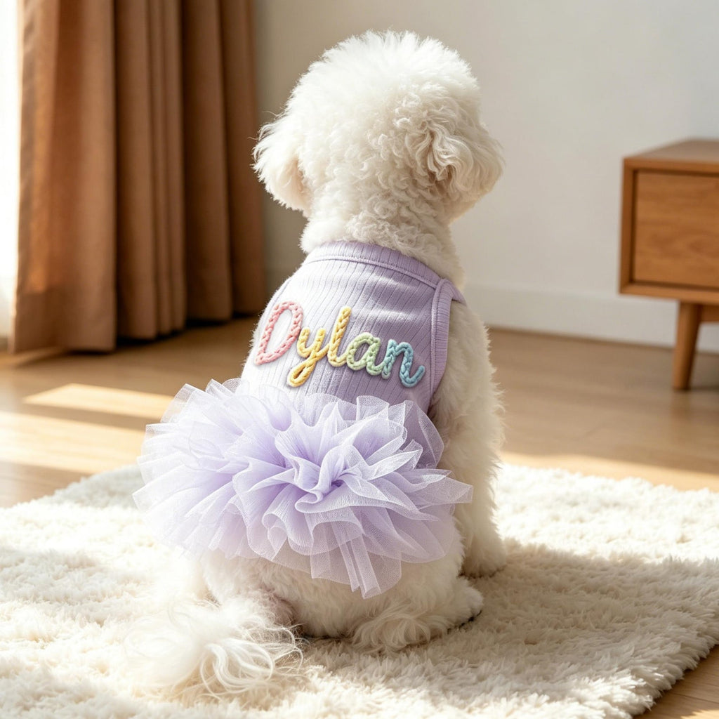 Muttechen® Personalisierter Hunde-Hoodie aus Wollmix – Handgefertigter Kapuzenpullover mit Namensstickerei